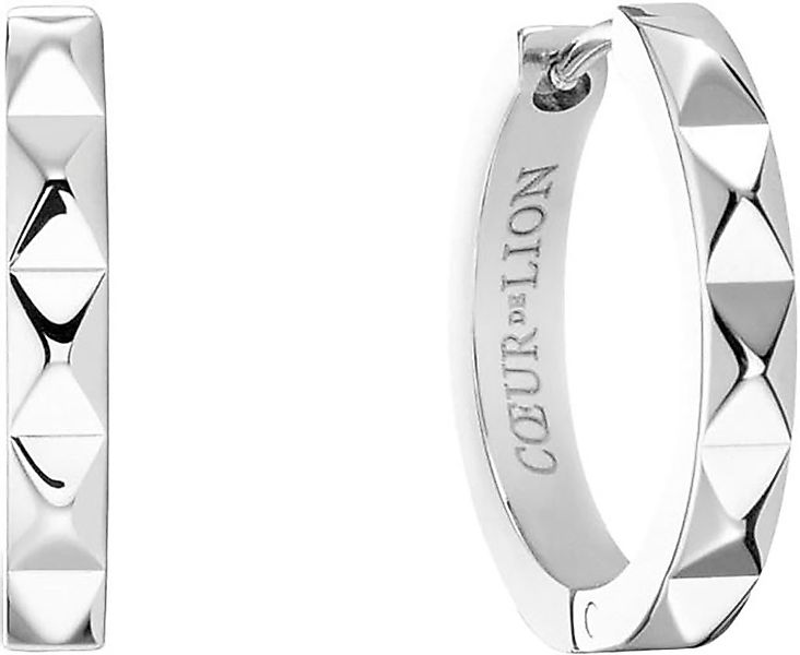 COEUR DE LION Paar Creolen Schmuck Geschenk Edelstahl Spikes Würfelkette günstig online kaufen