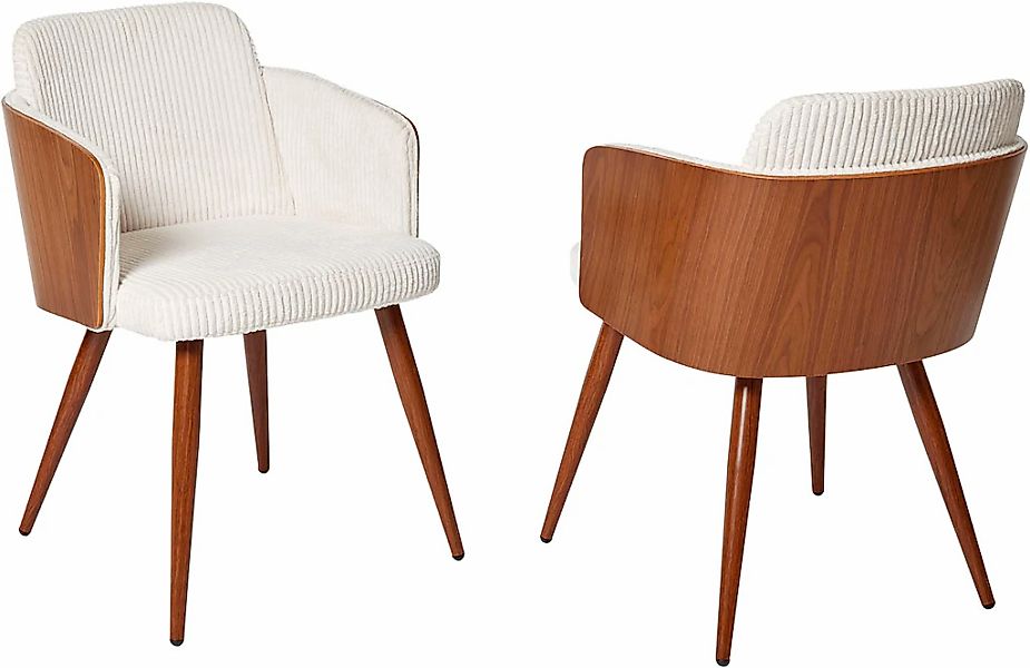 Jahnke Schalenstuhl "CHIC SIT DUO" (Set) 2 Stk.edles Design,Massivholz-Rück günstig online kaufen