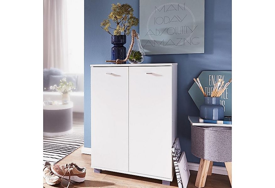 FINEBUY Schuhschrank SuVa1611_1 Holz 12 Paar Schuhe Schuhregal Schuhkommode günstig online kaufen