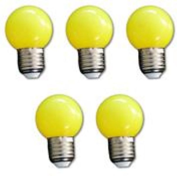 Lichtideen LED-Leuchtmittel 7362 LED Tropfen Lampe 1 Watt gelb Sockel E-27 günstig online kaufen
