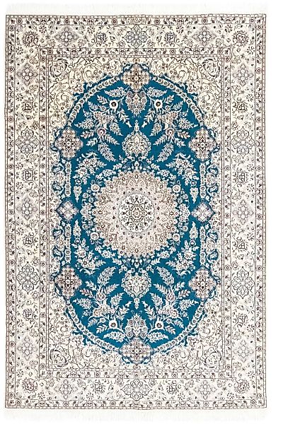 morgenland Wollteppich »Nain 6la Teppich handgeknüpft blau«, rechteckig günstig online kaufen