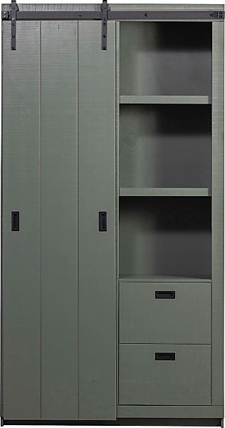 WOOOD Vitrine "Slide, mit Schiebetür", mit 4 Schubkästen, H 230 cm x B 120 günstig online kaufen