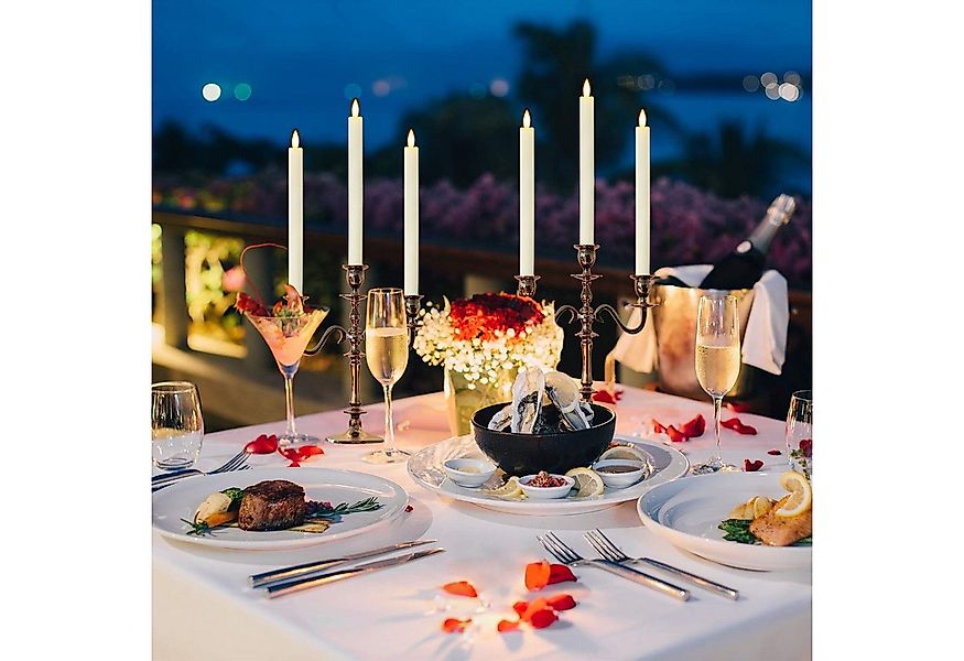 OZAVO LED-Kerze K-TZ06 6/12pcs LED Stabkerzen mit Fernbedienungs und Timer günstig online kaufen