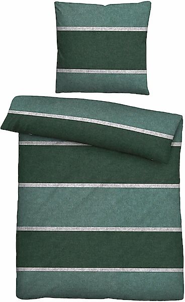 Biberna Bettwäsche »Jonas« 2 Stk. tlg. kuschelig warm, weich, pflegeleicht, günstig online kaufen