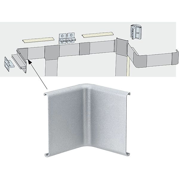 Paulmann "LED Strip Profil Duo Verbinder Inside Corner 2er Set Alu matt" günstig online kaufen