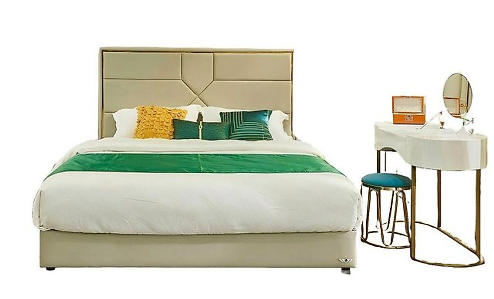 JVmoebel Bett Polster Schlafzimmer Möbel Leder Betten Doppel Ehe Stil, Made günstig online kaufen