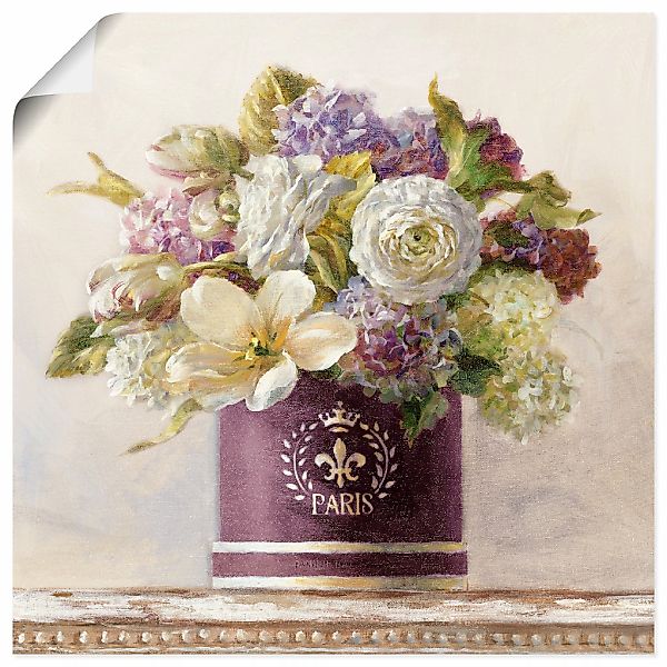 Artland Poster "Tulpen in Auberginer Hutschachtel" Blumen 1 Stk. tlg. ohne günstig online kaufen