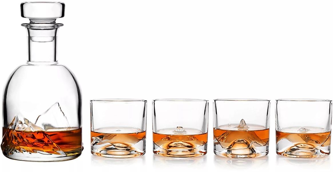 LIITON Whiskyglas »The Peaks«, (Set, 5 tlg.), 5-teilig, inkl. Dekanter günstig online kaufen