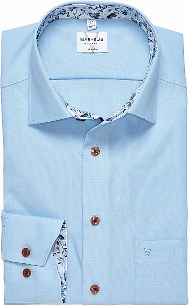 MARVELIS Langarmhemd mit New-Kentkragen, modern fit, bügelfrei günstig online kaufen