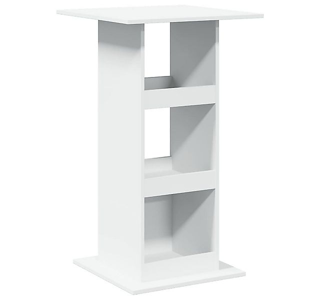 vidaXL Esstisch Bartisch mit Ablagen Weiß 60x60x102 cm Holzwerkstoff (1-St) günstig online kaufen