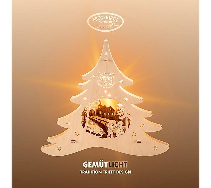 Weigla Dekobaum beleuchtetes Fensterbild Tannenbaum Winterspaß, Made in Ger günstig online kaufen