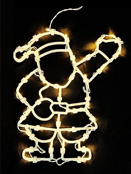 Spetebo LED Fensterbild LED Fenster Silhouette Nikolaus mit Dual Timer, Dua günstig online kaufen