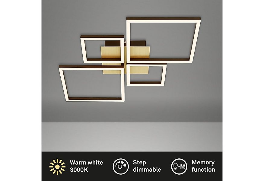 Briloner Leuchten Deckenleuchte LED Deckenlampe Extra-Warmweiß Wohnzimmer S günstig online kaufen