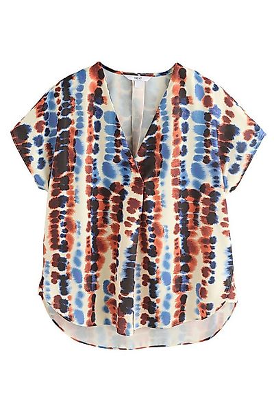 Next Kurzarmbluse Relaxed Fit Schlupfbluse mit V-Ausschnitt (1-tlg) günstig online kaufen