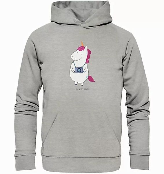 Mr. & Mrs. Panda Hoodie Einhorn Fotograf Größe S - Heather Grey - Geschenk, günstig online kaufen