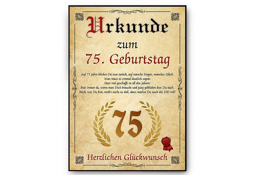 Tigerlino Poster Urkunde zum Geburtstag Mann Frau Geburtstagsgeschenk Gebur günstig online kaufen