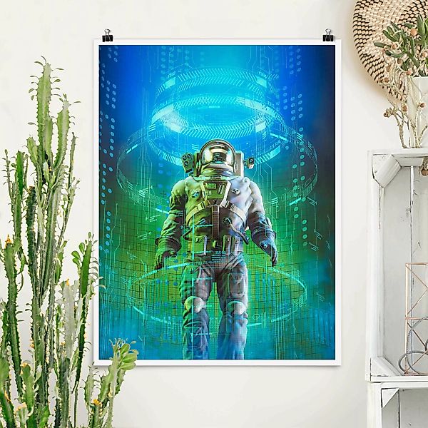 Poster Astronaut in Röhre günstig online kaufen