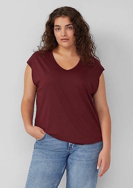 s.Oliver Kurzarmshirt T-Shirt mit V-Ausschnitt im günstig online kaufen