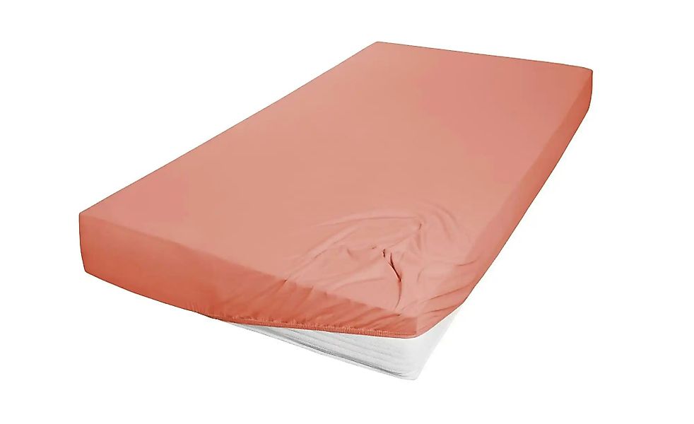 Jersey Spannbettlaken   ¦ orange ¦ Maße (cm): B: 120 H: 22 Bettwaren > Bett günstig online kaufen