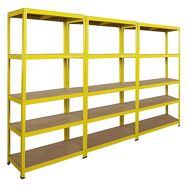 PROREGAL 3er Schwerlastregal YELLOW BEE Set HxBxT 180x90x40cm Fachlast 175k günstig online kaufen