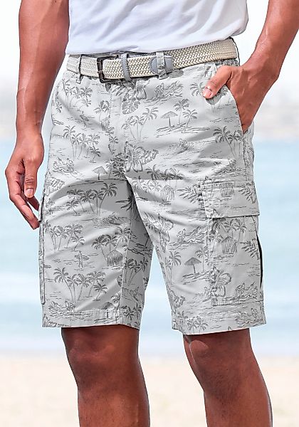 John Devin Cargoshorts, Shorts aus elastischer Baumwolle, modisch bedruckt günstig online kaufen