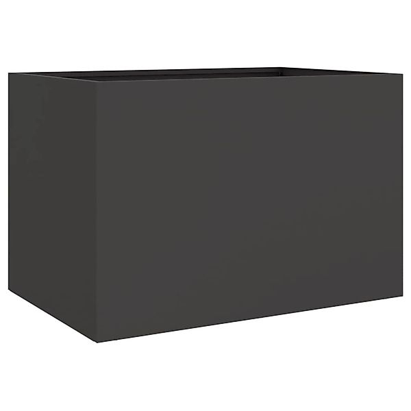 vidaXL Pflanzkübel Schwarz 62x40x39 cm Stahl 841595 günstig online kaufen