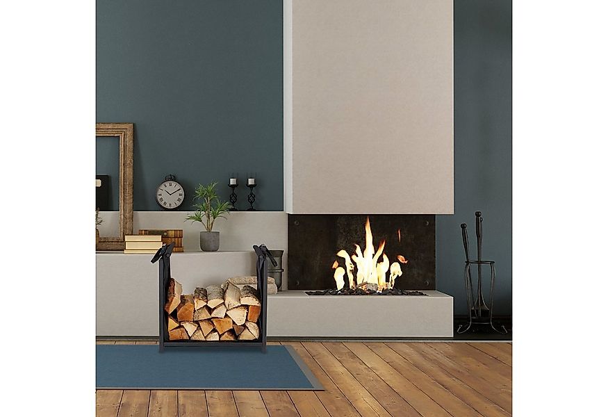 relaxdays Kaminholzregal Kaminholzständer aus Stahl, BxTxH:51x37x50 cm günstig online kaufen