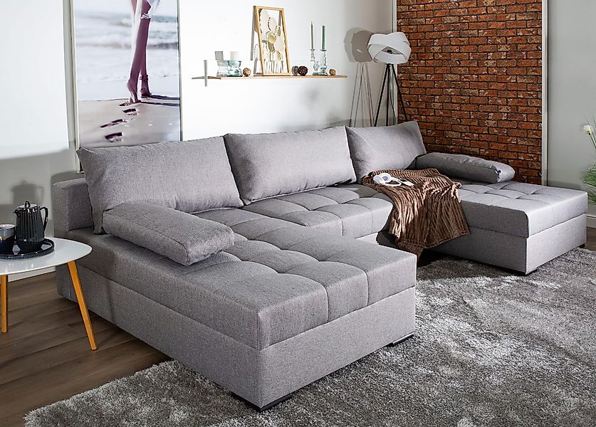 COLLECTION AB Wohnlandschaft "Josy, Breite 307 cm", 2 extra breiten Ottoman günstig online kaufen