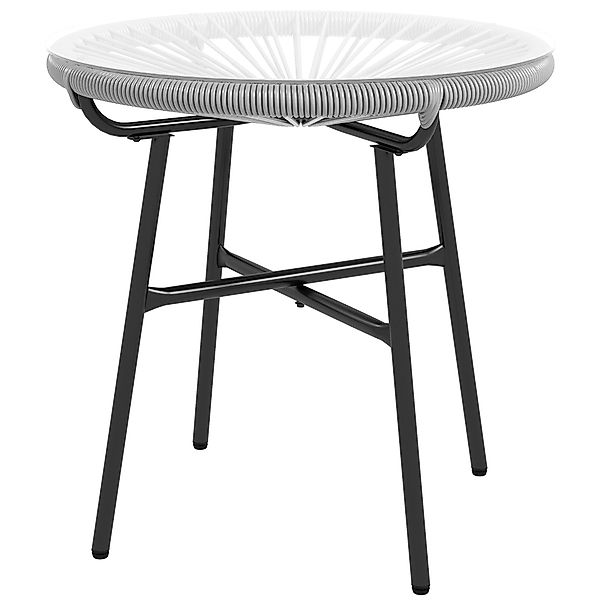 Outsunny Gartentisch Kaffeetisch mit Glastischplatte (Ratten günstig online kaufen