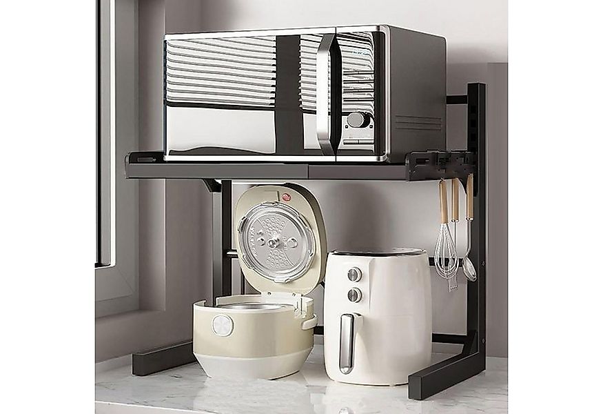 OKWISH Küchenregal Verstellbares Mikrowellenregal 2 Stufig, Ausziehbares Kü günstig online kaufen