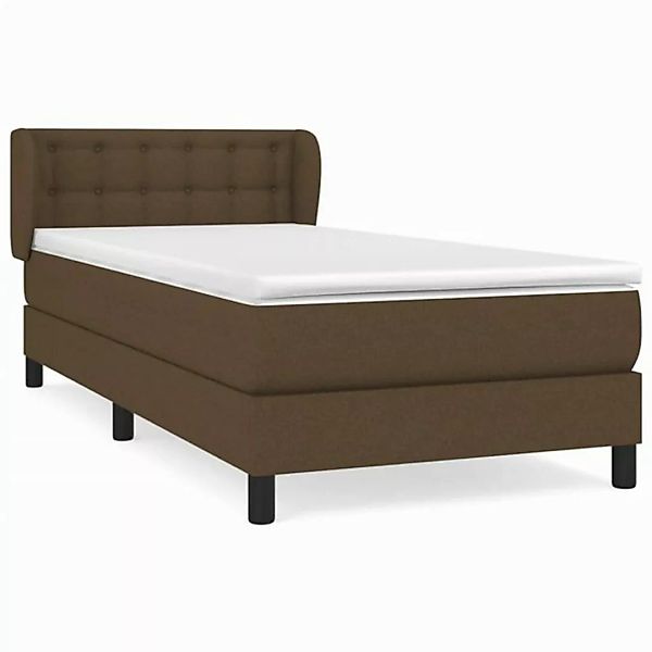 vidaXL Boxspringbett mit Matratze Dunkelbraun 90x200 cm Stoff1372213 günstig online kaufen