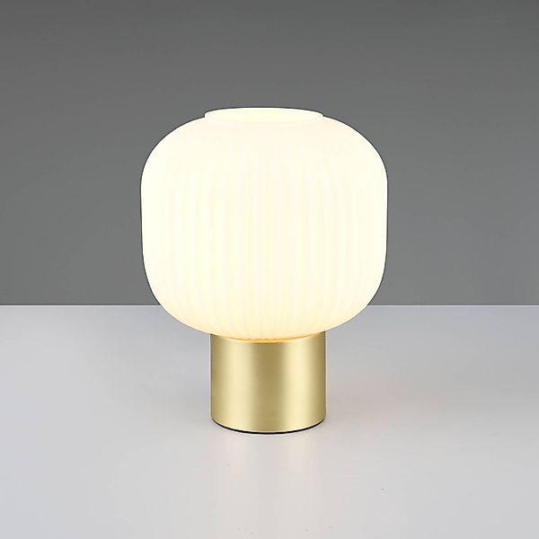 TRIO Leuchten Schreibtischlampe »DIVA, E27 Tischleuchte mit Glasschirm Ø 20 günstig online kaufen
