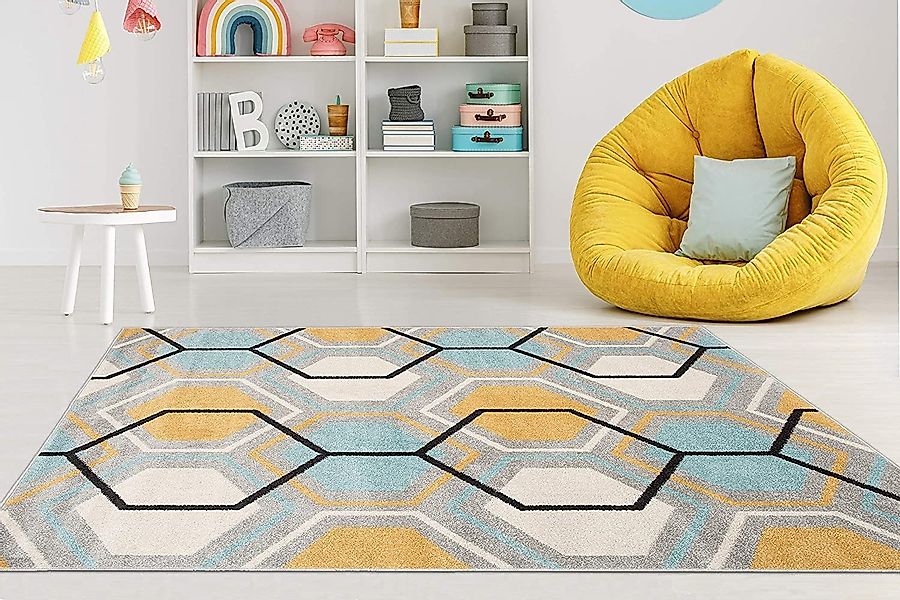 Mazovia Teppich LAZUR_Geometric, 80x150, Geometrisch, Modern, günstig online kaufen