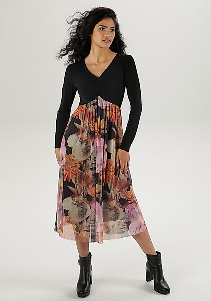 Aniston SELECTED Midikleid mit Raffung am günstig online kaufen