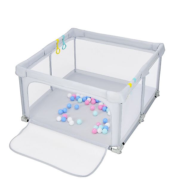 COSTWAY Laufgitter Baby Laufstall, mit 50 günstig online kaufen