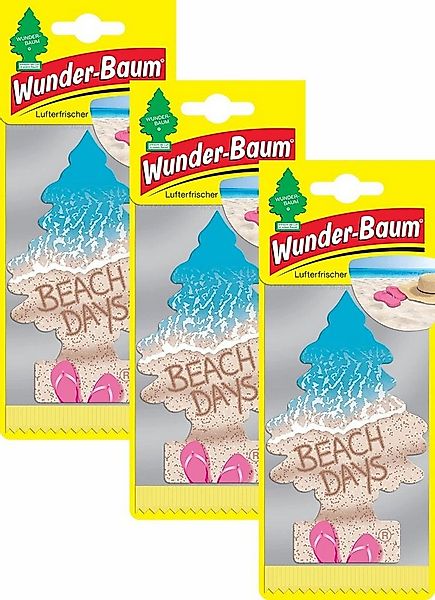 Kunstbaum Beach Days 3er Duftbäumchen Wunderbaum 3 Set Lufterfrischer, Wund günstig online kaufen