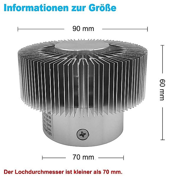 Rosnek LED Deckenleuchte 3W, Kaltes Weiß/RGB, günstig online kaufen