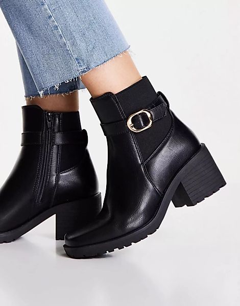 Truffle Collection – Schwarze Ankle-Boots mit mittelhohem Absatz günstig online kaufen