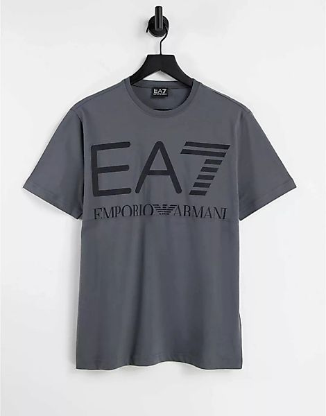Armani – EA7 Train – T-Shirt in Grau mit großem Logo günstig online kaufen