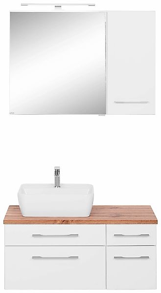 welltime Badmöbel-Set "Davos" 3 Stk. tlg. Breite 50 cm, mit extra Regal günstig online kaufen