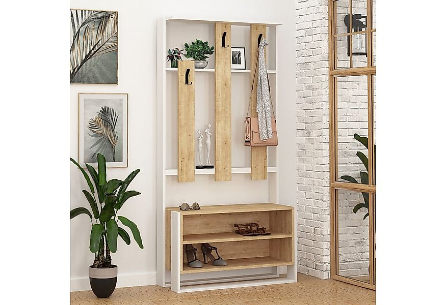 Decortie Garderobenständer Chester, Garderobenset, Dielenständer, 90 x 36 x günstig online kaufen