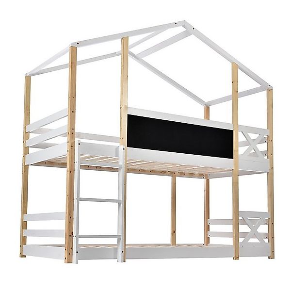 Welikera Kinderbett Kinderbett Baumhaus mit Leiter 90x200cm,Hausbett, Etage günstig online kaufen
