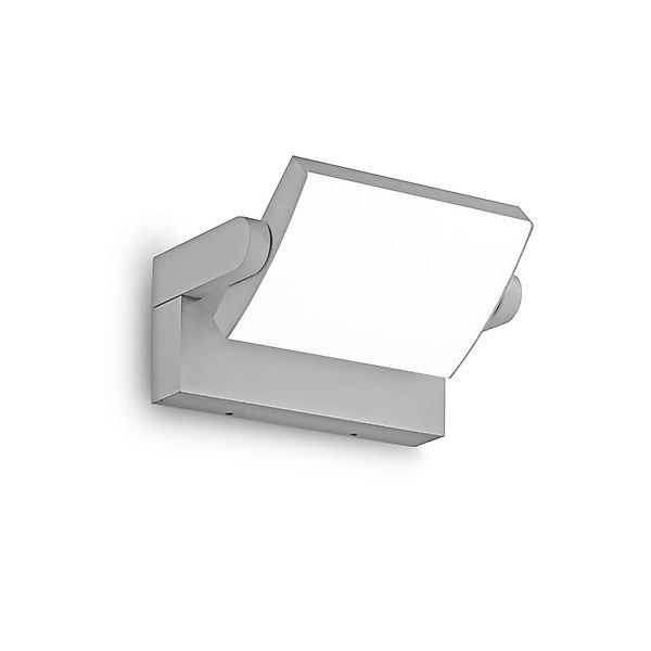 Ideal Lux LED-Außenwandleuchte Swipe, grau, IP54, 3.000 K günstig online kaufen