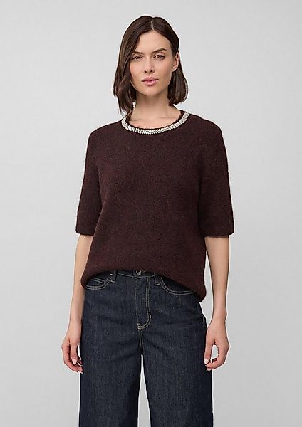 s.Oliver Kurzarmpullover Strickpullover Softer Kurzarm-Pullover aus Wollmix günstig online kaufen