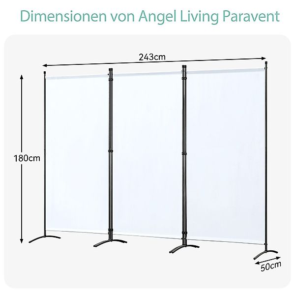Angel Living Paravent 3-teiliger Paravent Raumteiler, günstig online kaufen