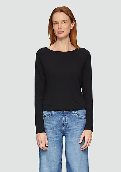 s.Oliver Langarmshirt Langarmshirt mit Flammgarnstruktur und günstig online kaufen