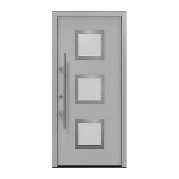 EcoStar Haustür Isopro Secur IPS 810S Weißaluminium 110 cm x 210 cm DIN L günstig online kaufen