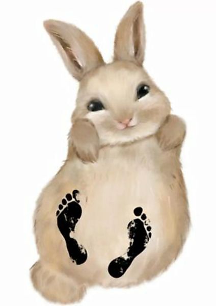 Freusel Der flauschige Hase: Fußabdruck-Set Babys   Enthält hochwertigen A4 günstig online kaufen