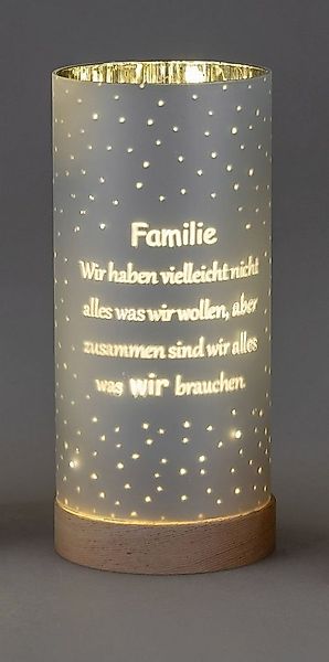 formano LED Dekolicht aus Glas mit Motiv und Spruch, LED fest integriert, W günstig online kaufen