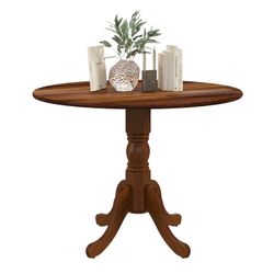 COSTWAY Esstisch, runder Küchentisch aus Massivholz, günstig online kaufen